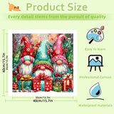 Reivworl Christmas Paint by Numbers Kit for Adults Beginners, Gnome Paint by Numbers, Adult Paint by Number Kits for Gifts and Home Wall Decor 16x16 Inch Reivworl