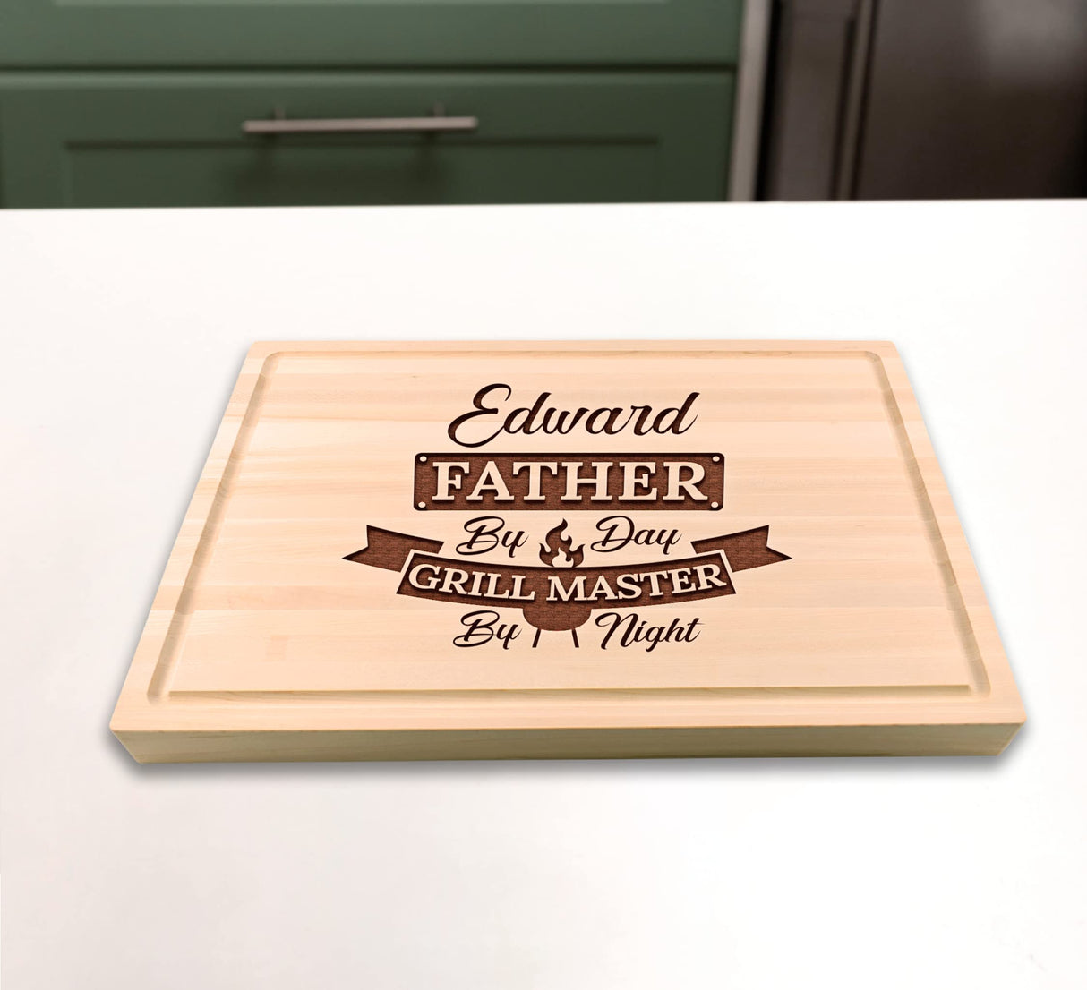 Personalized Cutting Board For Dad Custom Cutting Board Fathers Day Chopping Board Wood Engraved Butcher Cutting Board TEEAMORE