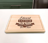 Personalized Cutting Board For Dad Custom Cutting Board Fathers Day Chopping Board Wood Engraved Butcher Cutting Board TEEAMORE