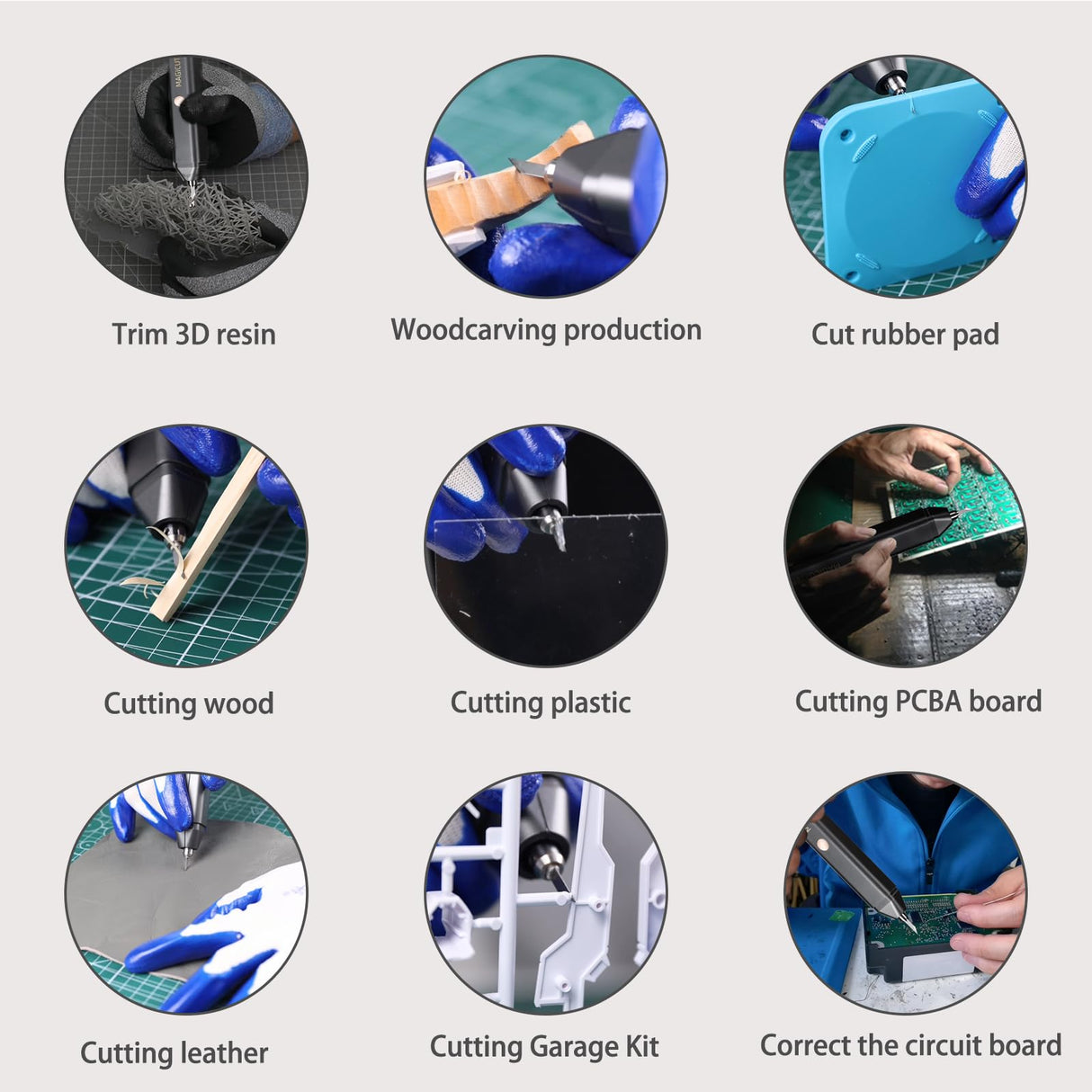 Handheld Ultrasonic Cutter,40pcs Replacement Blades,Multifunctional Plastic Cutting Tool Kit with Adjustable Power and Charger(No Battery) Generic