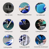 Handheld Ultrasonic Cutter,40pcs Replacement Blades,Multifunctional Plastic Cutting Tool Kit with Adjustable Power and Charger(No Battery) Generic