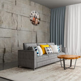 Custom Wall Clock with Picture Image Photo 15 Inch Personalized Rusitc Wooden Clock Farmhouse Home Decor Round Silent Clock Add Your Text Family Name Wedding Anniversary Birthday Gift WoodArtSupply