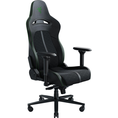 Razer Enki Gaming Chair: All-Day Comfort - Built-in Lumbar Arch - Optimized Cushion Density - Dual-Textured, Eco-Friendly Synthetic Leather - Reactive Seat Tilt & 152-Degree Recline - Black/Green Razer