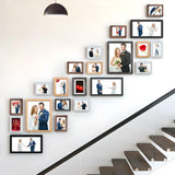 RPJC 6x8 inch Picture Frame Made of Solid Wood and High Definition Glass Display Pictures for Table Top Display and Wall Mounting Photo Frame with Stand Rustic White RPJC