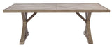 Signature Design by Ashley Beachcroft Modern Farmhouse Outdoor Dining Table with Porcelain Top, Beige Signature Design by Ashley