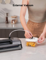 HiCOZY Vacuum Sealer, Vacuum Sealer Machine for Food, Food Sealer, 85Kpa(25.1 Hg) Full Automatic Handle Locked Design, Build-in Cutter, Compact Design With All Starter Kits, 5-Year Quality Commitment Hicozy