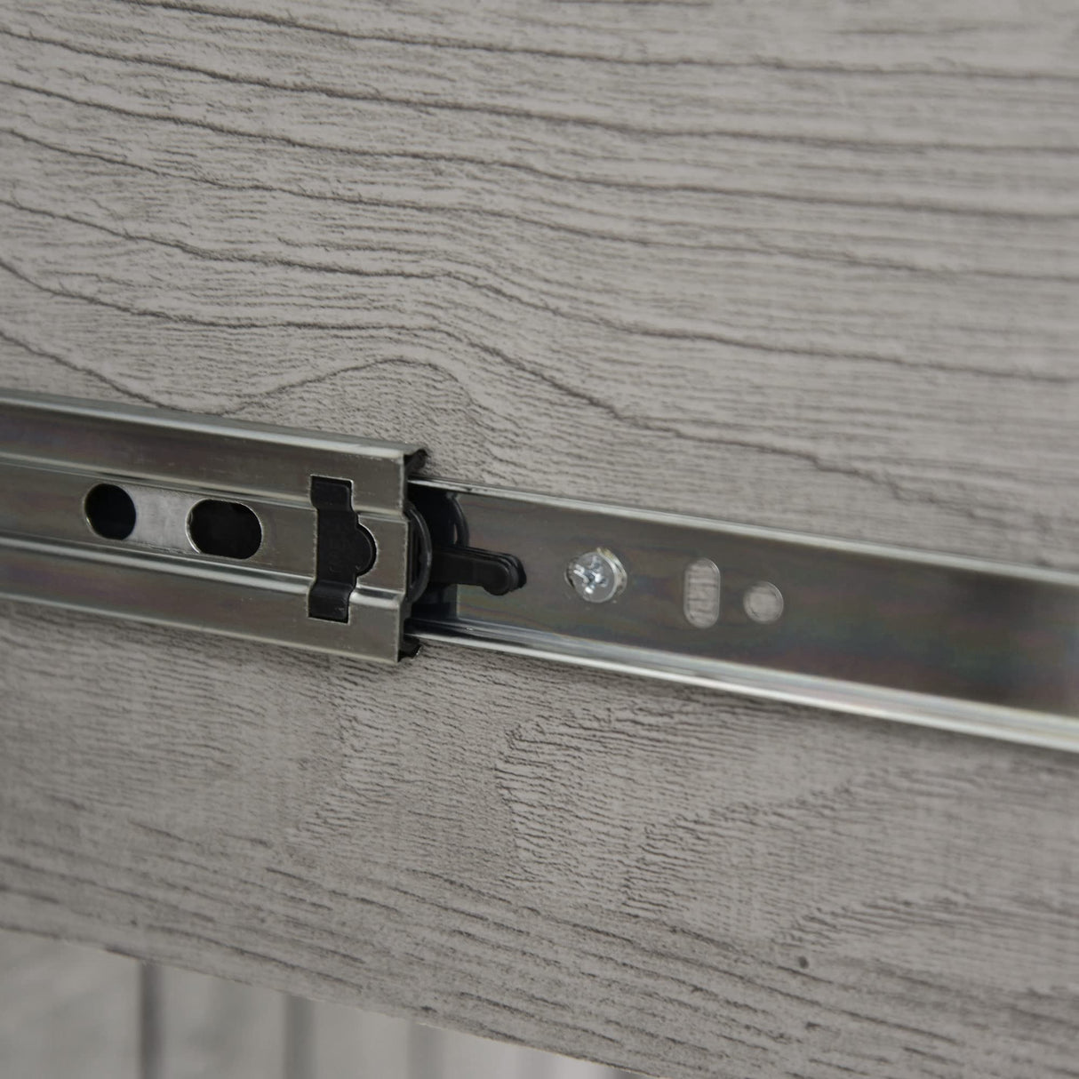 HOMCOM Vintage Executive Computer Desk, Home Office Work Station, Student Table with Cabinet & 3 Drawers for Hanging Files, Grey HOMCOM