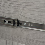 HOMCOM Vintage Executive Computer Desk, Home Office Work Station, Student Table with Cabinet & 3 Drawers for Hanging Files, Grey HOMCOM