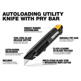 ToughBuilt Auto-loading Utility Knife with Pry Bar - TB-H4-10-A ToughBuilt