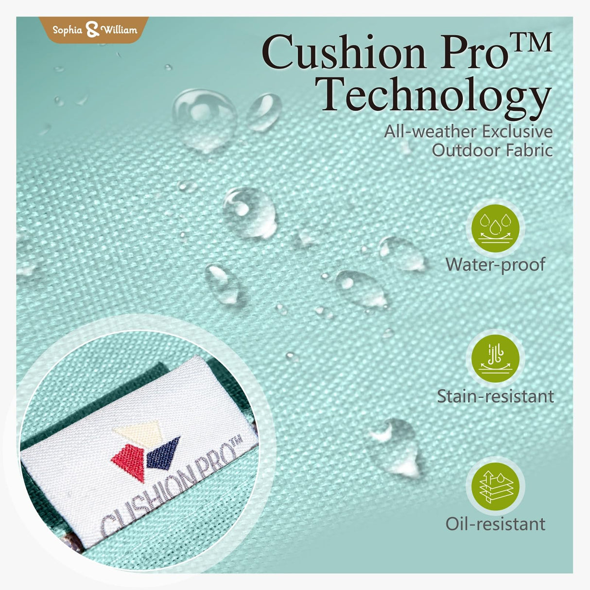 Sophia & William Patio Furniture Set with Fire Pit Table, 8 Piece Outdoor Wicker Conversation Set, Large Rattan Sectional Sofa with Ottoman & 56" Fire Pit Table(Aqua Blue) Sophia & William