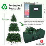 BALEINE 7.5 ft Extra Large Christmas Tree Storage Bag With Reinforced Handles and Dual Zippers for Wide Opening (Green) BALEINE