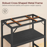 MAHANCRIS 20 Gallon Fish Tank Stand, Aquarium Stand with 2-Tier Storage Shelves, Heavy Duty Breeder Turtle Terrarium Stand Rack for Home Office, 24.0" L x 11.8" W x 24.4" H, Black FTBK2001 MAHANCRIS