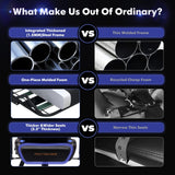 Big and Tall Gaming Chair with Footrest 350lbs, Computer Gamer Chair, High Back PC Gaming Chairs with Wide Seat, Lumbar Support, Armrest for Adults-Black COLAMY