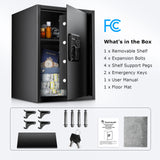 Bonsaii 1.8 Cubic Feet Security Home Safe with Digital Keypad, Security Box for Jewelry, Cash, Guns | Document Safe (14.2"x12.99"x19.7") bonsaii