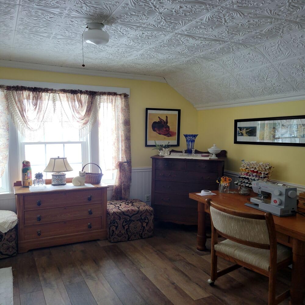 A La Maison Ceilings R139 Spanish Silver Foam Glue-up Ceiling Tile (259.2 sq. ft./Case) Pack of 96, Antique Silver À LA MAISON CEILINGS