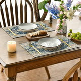 Artoid Mode Boho Bohemia Style Sliver Placemats Set of 4, 12x18 Inch Country Rustic Farmhouse Magical Fall Table Mats for Party Kitchen Dining Decoration Artoid Mode