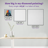 DIAMOND ART CLUB Rainbow Darth Vader Diamond Painting Kit, Fun DIY Crafts for Adults, Round Diamond Art Canvas for Beginners, 13" x 13" (33x33cm) DIAMOND ART CLUB