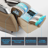 iBooMas P03 2025 4D Zero Gravity Massage Chair,APP Control Massage Chairs Full Body with SL Track,Touch Screen Navigation,Yoga Stretch,Foot Roller,Heat,Airbags,Wireless Charger (Beige) iBooMas