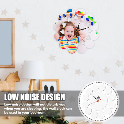 TEHAUX Sublimation Blanks Wall Clock, 11.4 Sublimation Wall Clock Blank Decorative Wall Clock Heat Transfer Printing Clock Round Wall Clock for Home Office, No Battery