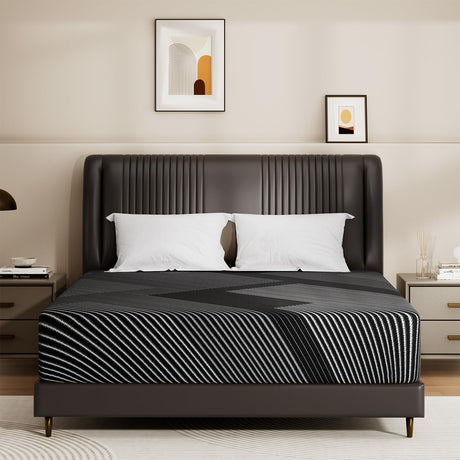 Full Mattress, 10 Inch Gel Memory Foam Full Size Mattress in a Box with Breathable Washable Removable Cover, Fiberglass Free, Pressure Relief,Medium Firm Mattresses, Made in USA, CertiPUR-US Certified 6V-Sermmoo