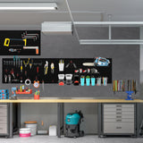 Daanxw Peg Board, 3 Pack 16-Inch X 36-Inch Heavy Duty Steel Pegboard,Heavy Duty Black Pegboard for Walls, Garage, Workbench, Craft Room Tool Organization, Metal Pegboard Panels(Black) Daanxw
