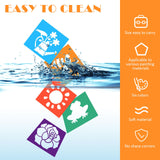 Aiyorse 12 Pieces Drawing Stencils for Kids, 8 Inch Sidewalk Chalk Stencils Painting Outside Large Reusable Drawing Stencil Washable Garden Themed Primary Shape Template for Kids Toddlers Preschool Aiyorse