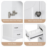 36" Bathroom Vanity with Sink, Harper & Bright Designs Free Standing Single Basin Vanity Set with 6 Drawers & One Cabinet with Adjustable Shelf, Bathroom Cabinet with Ceramic Basin for Bathroom, White Harper & Bright Designs