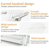 Wooden Adirondack Chair Outdoor Folding Patio Lounge Chair All Weather Fire Pit Chair with Easy Assemble for Outdoor Patio Lawn Garden Beach, White PayLessHere