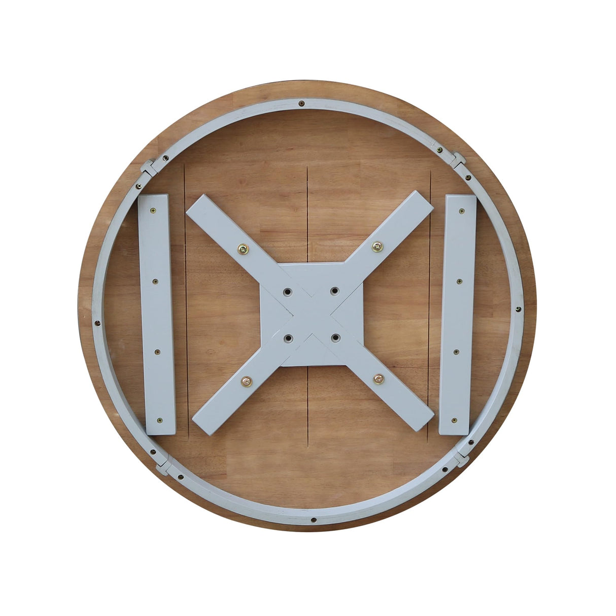 IC International Concepts International Concepts 30-inch Round Top Pedestal Dining Height Table, Distressed Hickory/Stone IC International Concepts