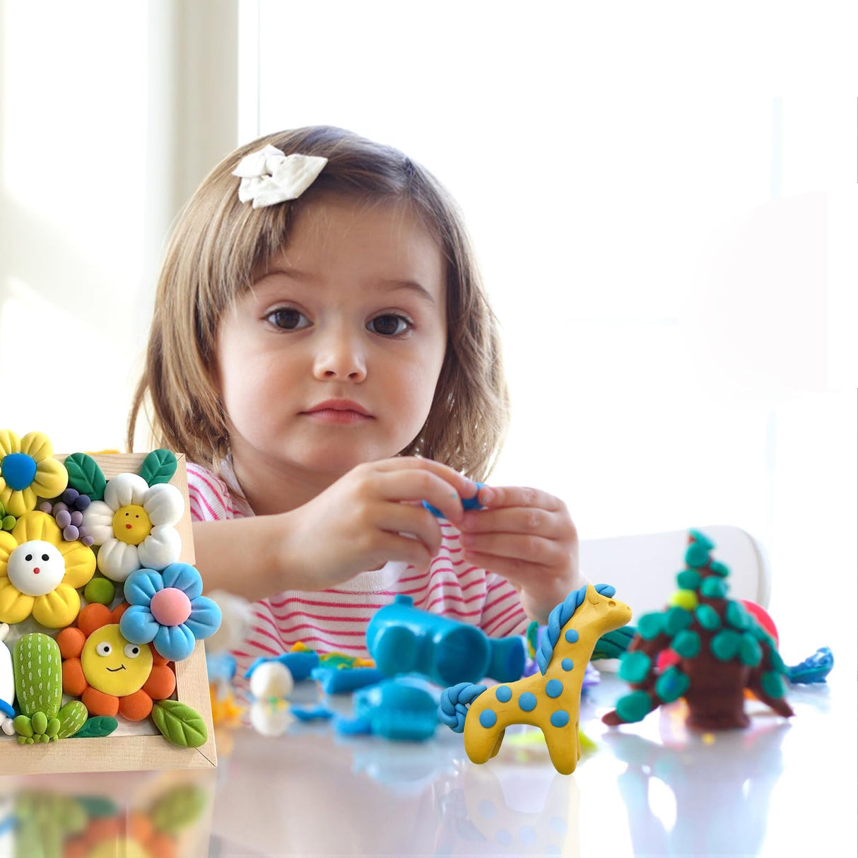 Demiwise Polymer Clay Kit 50 Colors,Oven Bake Modeling Clay Kit,Creative Clay with 19 Clay Tools and 10 Kinds of Accessories,Non-Toxic,Safe Great Christmas Gift for Children Kids Adults Beginners Demiwise