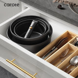 CAROTE 20pcs Pots and Pans Set Non Stick, Nonstick Cookware Set, Dishwasher/Oven/Fridge Safe Pots and Pans, Removable Handle RV Oven Safe Cookware, Induction Kitchen Set, Black CAROTE