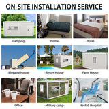 AMGUI Single Storey Tiny House: Modern Prefabricated Flat Pack House with Expandable Plastic Design, Portable Modular Home for Hotel, Office or Villa - Includes Bathroom and On-site Installation AMGUI