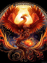 UPABLUNSO Diamond Painting Kits for Adults Phoenix with Red Flames Diamond Art DIY 5D Full Round Drill Crystal Rhinestone Arts and Crafts for Home Decor Wall Decor 12x16inch UPABLUNSO