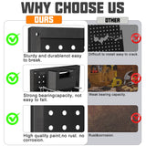 Chinrose Metal Pegboard Storage System, Garage Wall Organizer, Tool Storage Panels for Workbench (Black, 31.5"x15.75"-4PCS) Chinrose