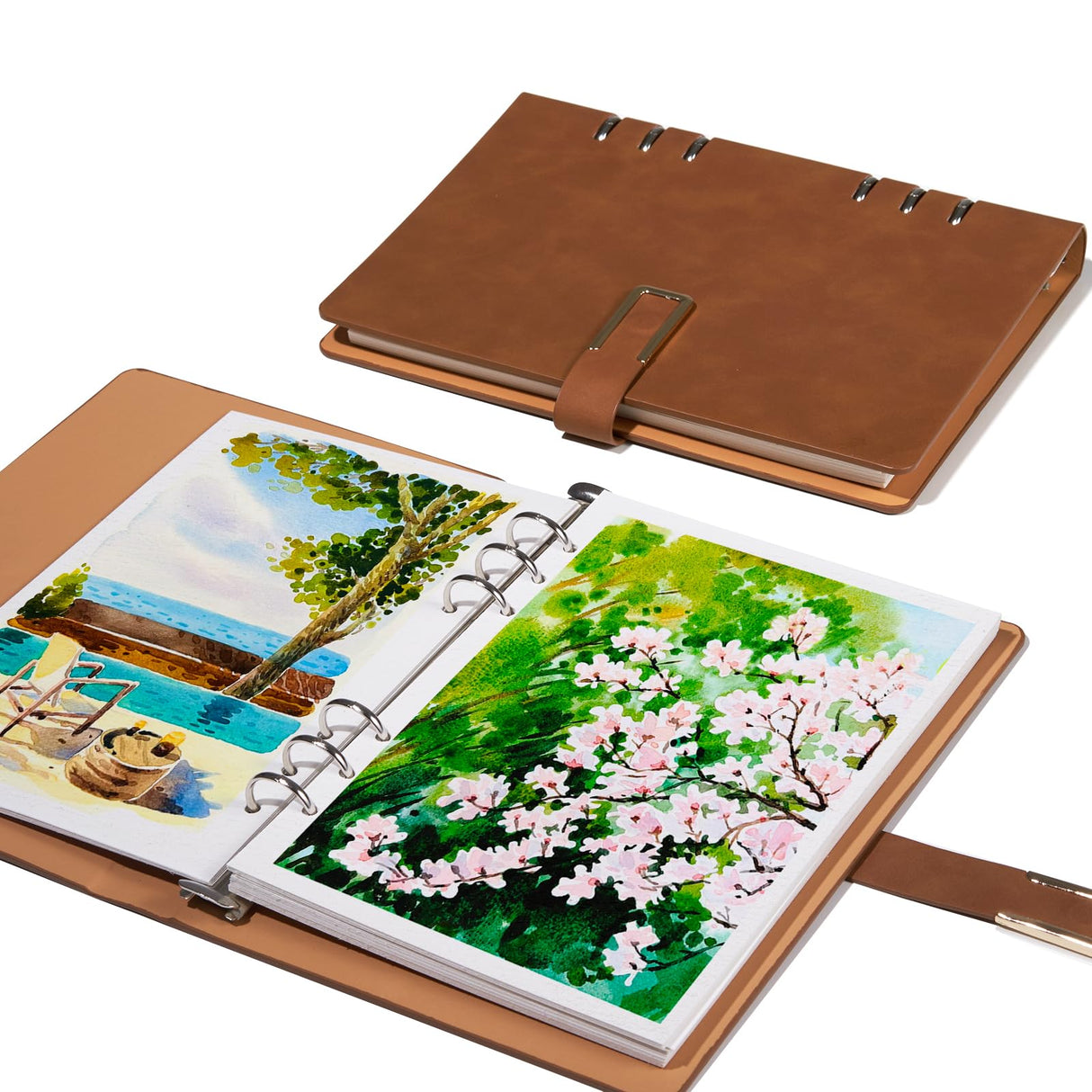 Lightwish Watercolor Sketchbook,100% Cotton Acid Free Watercolor Journal,300gsm/140lb Cold Press Watercolor Paper for Artists,Adults,Students,20 Sheets,9.25 * 6.3 Inches LIGHTWISH