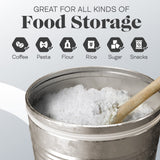 Amici Home Farmhouse Galvanized Canister | Dry Food Storage Container | Airtight Lid | 76 Oz Capacity | Farmhouse Décor | Rustic Metal Canister for Kitchen Countertop Amici Home