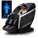 HealthRelife 4D Massage Chair Full Body, 166° Flexible Track, 18 Modes, 11Technique, 36 Airbag Massage, with Yoga Stretch, Foot Massage, Zero Gravity Massage Recliner（Black） HealthRelife