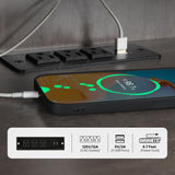 YITAHOME 33.5'' Tall TV Stands for Living Room, TV Entertainment Center with LED Light, TV Stand for TVs up to 70 Inch, Tall TV Console Cabinet with Power Outlets, Grey YITAHOME