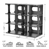 HAIXIN Vertical Narrow Tall Shoe Rack for Front Door Entrance, 7-Tier Sturdy Stackable Shoe Rack Organizer for Closet Entryway, Corner Shoe Storage Shelf Shoe Cubby HAIXIN