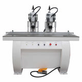 TECHTONGDA Hinge Boring Machine Woodworking Hole Drill Wood Electric Pneumatic Hole Puncher 0-2inch Drilling Depth Double Heads 48-6 TECHTONGDA