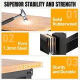MUWOOD 48" L×24”W Adjustable Workbench, 28”-40”Heights Heavy Duty Table 2000 LBS Load Capacity, Work Bench with Power Outlet & Pegboard, Rubber Wood Work Table for Garage, Office, Workshop, Home MUWOOD