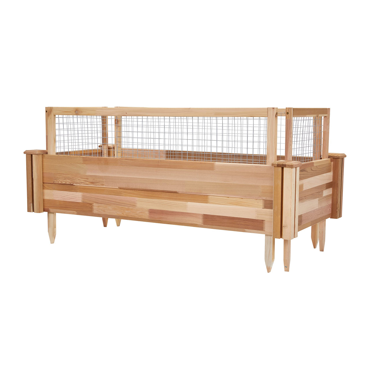Jumbl Raised Canadian Cedar Garden Bed | Elevated Wood Planter for Growing Fresh Herbs, Vegetables, Flowers, Succulents & Other Plants at Home | Great for Outdoor | 34x18x30” Jumbl