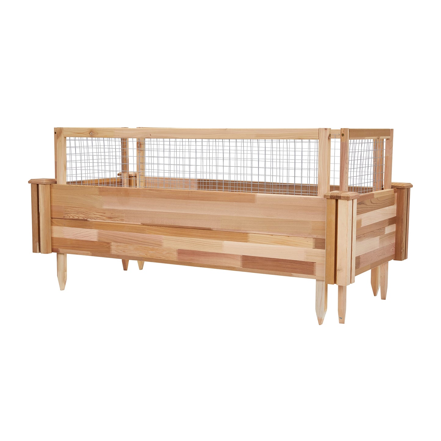 Jumbl Raised Canadian Cedar Garden Bed | Elevated Wood Planter for Growing Fresh Herbs, Vegetables, Flowers, Succulents & Other Plants at Home | Great for Outdoor | 34x18x30” - WoodArtSupply