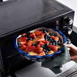 Wisenvoy Pie Pan Ceramic Pie Dish Blue Pie Plate Porcelain Deep Dish Pie Pan Non-Stick Pie Pans Wisenvoy