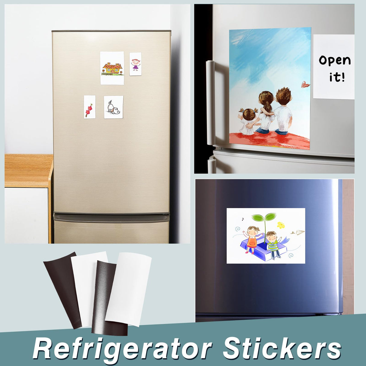 Amylove Blank White Surface Magnet Sheets Magnetic Roll Printable Flexible Magnetic Vinyl Blank Magnetic Sign Sheet Safe for Vehicles DIY Craft Projects (24 Inch X 10 Feet, 30 Mil) Amylove