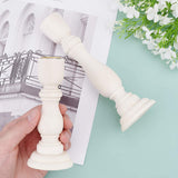 GORGECRAFT 2 Size Unfinished Wooden Candlesticks Wood Holders Metal Candle Holder Cup 4/5 Inch Hole Classics for Home Wedding Decorations GORGECRAFT