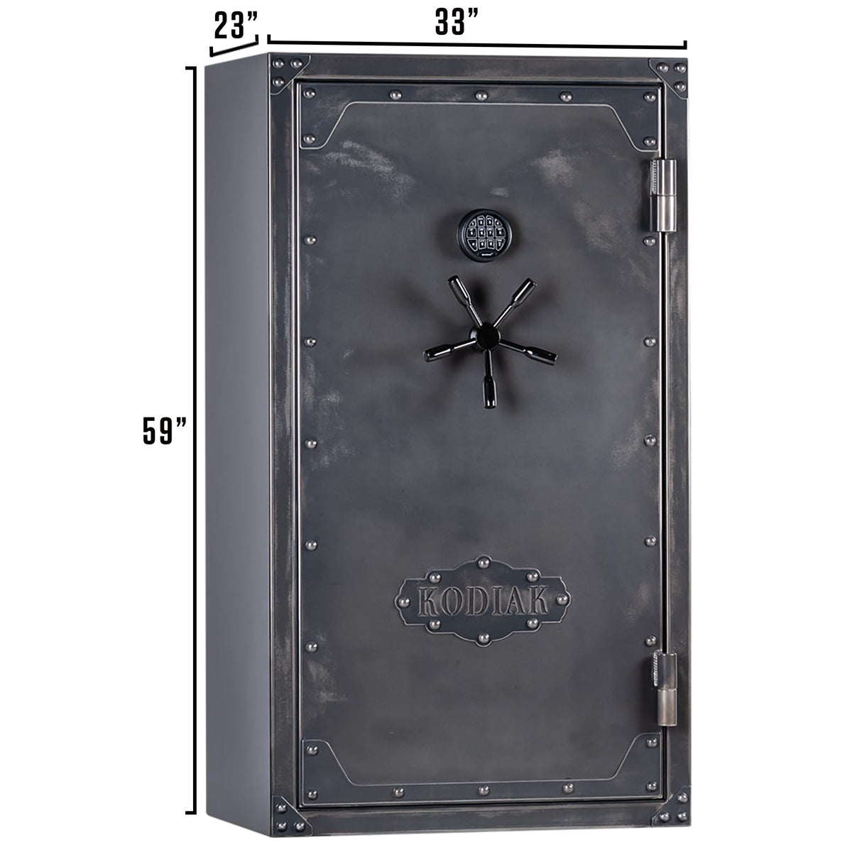 Kodiak Home Gun Safe for Rifles & Pistols | KSX5933 by Rhino Metals with New SafeX Security System | 41 Long Guns & 6 Pistol Pockets | 60 Minute Fire Protection | Antiqued Finish | 541lbs Kodiak