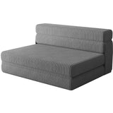 Furmax Folding Sofa Bed Chair, Fold Out Chair Bed, Twin Size Convertible Floor Sofa Foldable Mattress, Corduroy Sleeper Chair for Living Room Bedroom, Grey Furmax