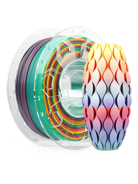 Creality PLA Filament 1.75mm, 3D Printer Filament, 1.0kg (2.2lbs) Spool, No Warp Enhanced Toughness, Dimensional Accuracy ±0.03mm Printing Filament, for FDM 3D Printers (Rainbow) Creality