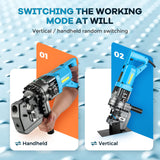 Bonvoisin Electric Hydraulic Hole Puncher Φ1/4"-4/5" 1200W Punching Machine 110V Metal Hole Punch with Carbon Brush 5 Dies for Iron Copper Aluminum Plate Angle Steel Bonvoisin